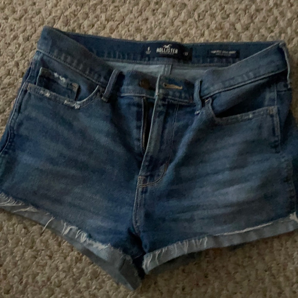 Size 5 w w27 blue Jean shorts High-Rise Short-Short vintage stretch